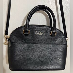 Kate Spade Grove Street Carli Black Leather Satchel Bag